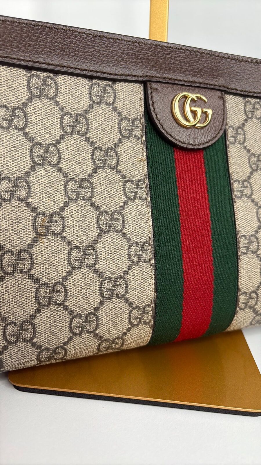 Gucci Ophidia GG Supreme Clutch/Crossbody