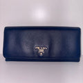 Prada Blue Saffiano Wallet - PROJECT