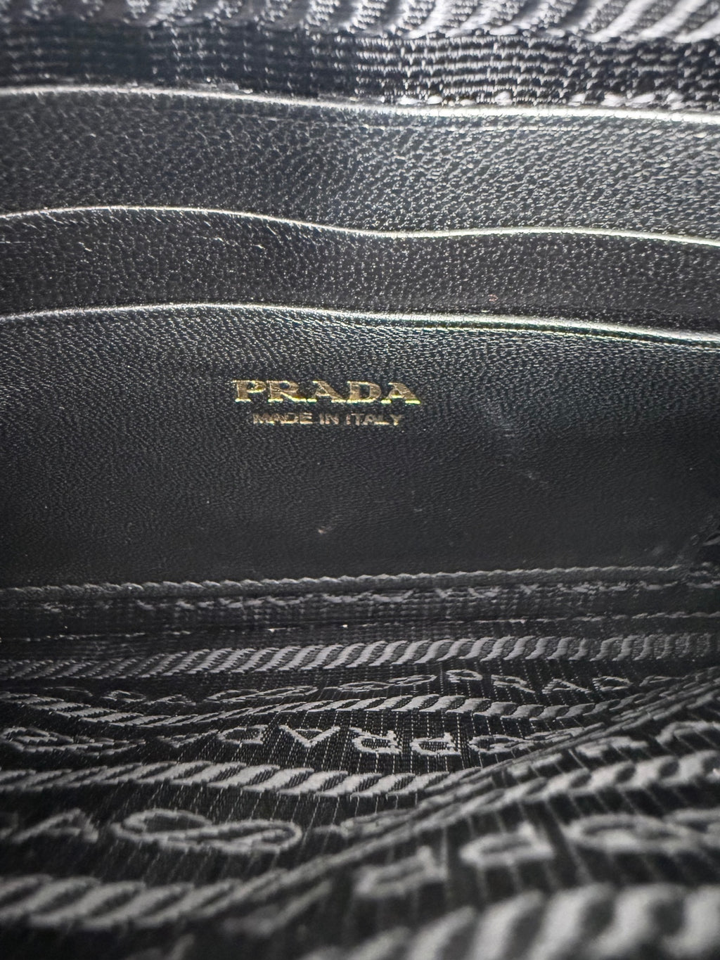 Prada Diagramme Double Zip Chain Clutch