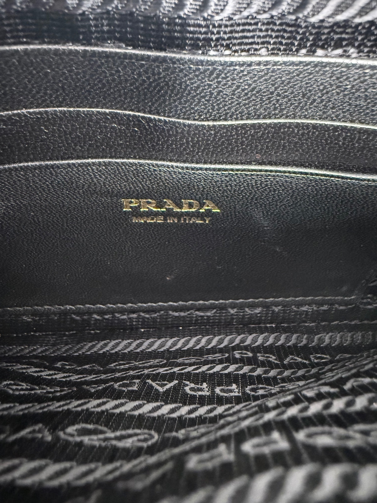 Prada Diagramme Double Zip Chain Clutch