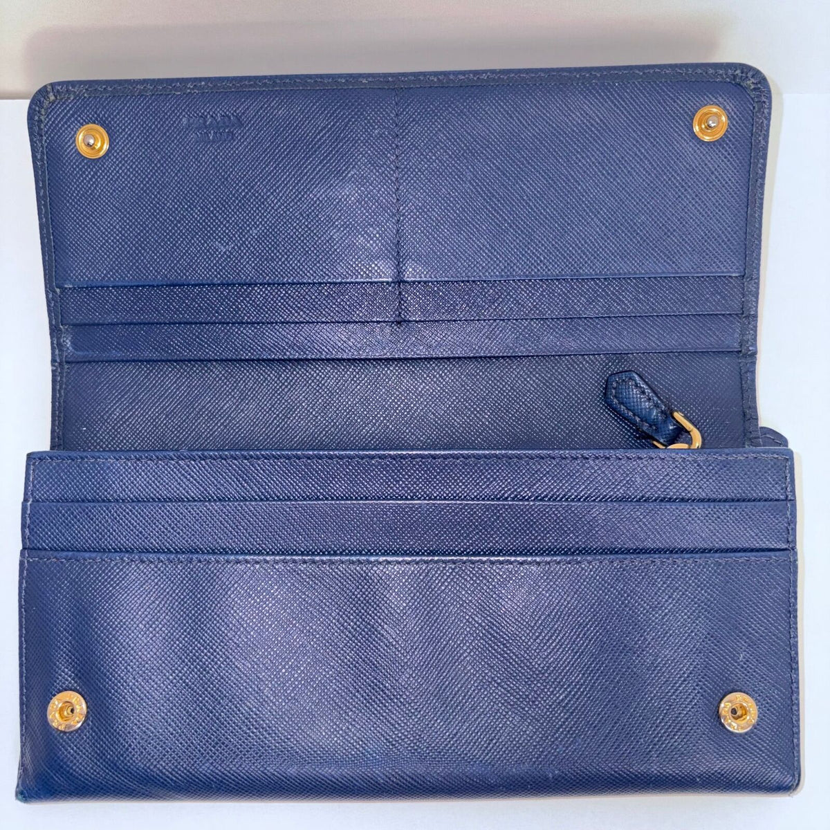 Prada Blue Saffiano Wallet - PROJECT